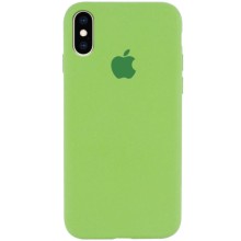 Чехол Silicone Case Full Protective (AA) для Apple iPhone X (5.8") / XS (5.8") (Мятный)