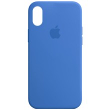 Чехол Silicone Case Full Protective (AA) для Apple iPhone X (5.8") / XS (5.8") (Синий)