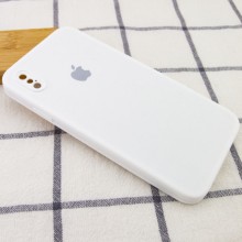 Чехол Silicone Case Square Full Camera Protective (AA) для Apple iPhone XS / X (5.8") – Белый