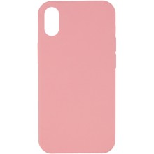 Чехол Silicone Case Full Protective (AA) NO LOGO для Apple iPhone X / XS (5.8") (Розовый)