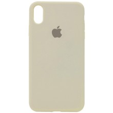 Чехол Silicone Case Full Protective (AA) для Apple iPhone X (5.8") / XS (5.8") (Бежевый)