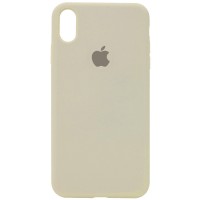 Чехол Silicone Case Full Protective (AA) для Apple iPhone X (5.8") / XS (5.8") – Бежевый