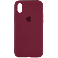 Чехол Silicone Case Full Protective (AA) для Apple iPhone X (5.8") / XS (5.8") – Бордовый