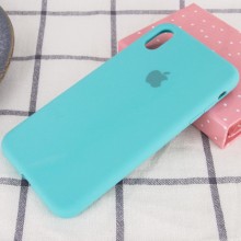 Чехол Silicone Case Full Protective (AA) для Apple iPhone X (5.8") / XS (5.8") – Бирюзовый