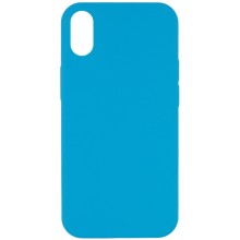 Чохол Silicone Case Full Protective (AA) NO LOGO для Apple iPhone X / XS (5.8") (Блакитний)