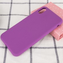 Чохол Silicone Case Full Protective (AA) NO LOGO для Apple iPhone X / XS (5.8") – Фіолетовий