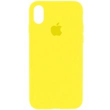 Чехол Silicone Case Full Protective (AA) для Apple iPhone X / XS (5.8") – Желтый
