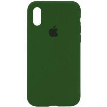 Чехол Silicone Case Full Protective (AA) для Apple iPhone X / XS (5.8") – Зеленый