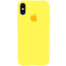 Чохол Silicone Case Full Protective (AA) для Apple iPhone X / XS (5.8") (Жовтий)