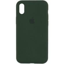 Чехол Silicone Case Full Protective (AA) для Apple iPhone X / XS (5.8") – Зеленый