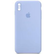 Чохол Silicone Case Square Full Camera Protective (AA) для Apple iPhone X / XS (5.8") – Блакитний