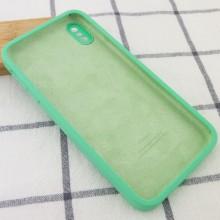 Чохол Silicone Case Square Full Camera Protective (AA) для Apple iPhone X / XS (5.8") – Зелений