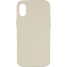 Чехол Silicone Case Full Protective (AA) NO LOGO для Apple iPhone X / XS (5.8") – Бежевый