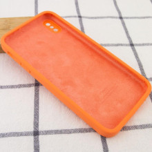 Чохол Silicone Case Square Full Camera Protective (AA) для Apple iPhone X / XS (5.8") – Помаранчевий