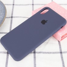 Чехол Silicone Case Full Protective (AA) для Apple iPhone X (5.8") / XS (5.8") – Темный Синий