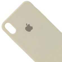 Чехол Silicone Case Full Protective (AA) для Apple iPhone X (5.8") / XS (5.8") – Бежевый