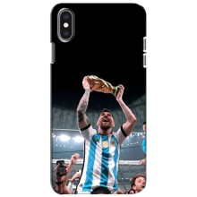 Чехлы Лео Месси Аргентина для iPhone Xs (Счастливый Месси)