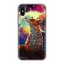 Чохли з картинкою Лисичка для iPhone Xs (VPrint) (Лисичка в космосі)