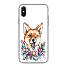 Чохли з картинкою Лисичка для iPhone Xs (VPrint) (Весела лисичка)