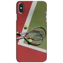 Чехлы с принтом Спортивная тематика для iPhone Xs (Ракетки теннис)