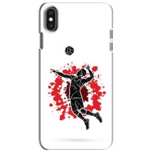 Чехлы с принтом Спортивная тематика для iPhone Xs – Волейболист