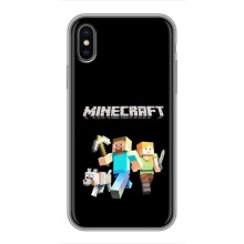 Чохол Майнкрафт на iPhone Xs (AlphaPrint) Minecraft (герої Minecraft)
