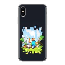 Чохол Майнкрафт на iPhone Xs (AlphaPrint) Minecraft (персонажі Minecraft)