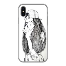 Чохол з друком для iPhone Xs - (Мода) (AlphaPrint) (Фото дівчини)