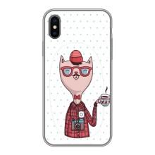 Чехол на тематику: Коты для iPhone Xs (Кот аристократ)