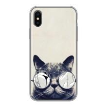 Чехол на тематику: Коты для iPhone Xs (Модный кот)
