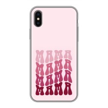 Чехлы на день мамы для Айфон Xs – Надпись мама