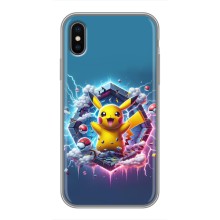 Чохол з Пікачу на iPhone Xs (Лого Пікачу)