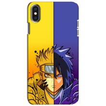 Купить Чехлы на телефон с принтом Anime для Айфон Xs (Naruto Vs Sasuke)