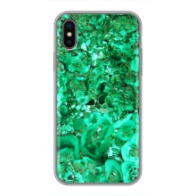 Мраморний чехол на iPhone Xs (VPrint) (Салатовий Мрамор)
