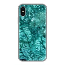 Мраморний чехол на iPhone Xs (VPrint) (Зелений мрамор)