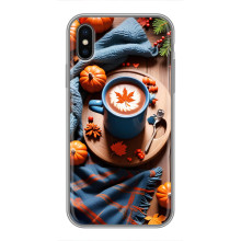 Чехол с уникальным дизайном «Осень с кофе» для iPhone Xs – Кофе и тыквы