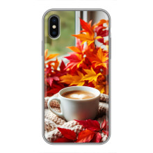 Чехол с уникальным дизайном «Осень с кофе» для iPhone Xs