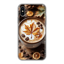 Чехол с уникальным дизайном «Осень с кофе» для iPhone Xs – Пряный кофе
