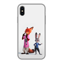 Силиконовый чехол с принтом Зоотрополіс для iPhone Xs – Джуди и Ник