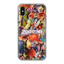 Силиконовый чехол с принтом Зоотрополіс для iPhone Xs – Коллаж героев