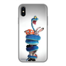 Силиконовый чехол с принтом Зоотрополіс для iPhone Xs – Змея Зоо