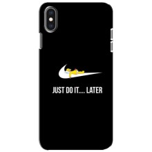 Силиконовый Чехол на iPhone Xs с картинкой Nike (Later)