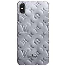 Текстурный Чехол Louis Vuitton для Айфон Xs (Белый ЛВ)