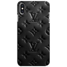 Текстурный Чехол Louis Vuitton для Айфон Xs (Черный ЛВ)