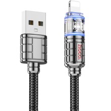 Дата кабель Hoco U122 Lantern Transparent Discovery Edition USB to Lightning
