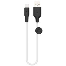 Дата кабель Hoco X21 Plus Silicone MicroUSB Cable (0.25m) – Чорний