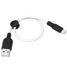 Дата кабель Hoco X21 Plus Silicone MicroUSB Cable (0.25m) – Чорний