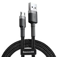 Дата кабель Baseus Cafule MicroUSB Cable 2.4A (1m) (CAMKLF-B) – Серый