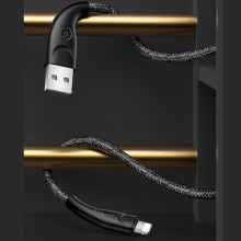 Дата кабель Usams US-SJ391 U41 Lightning Braided Data and Charging Cable 1m – Чорний