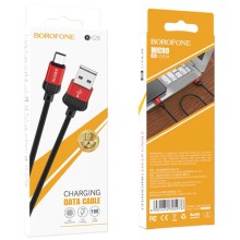 Дата кабель Borofone BX28 Dignity USB to MicroUSB (1m) – Червоний